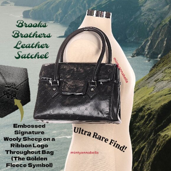 Brooks Brothers Satchel in Black Leather - Picture 1 of 17
